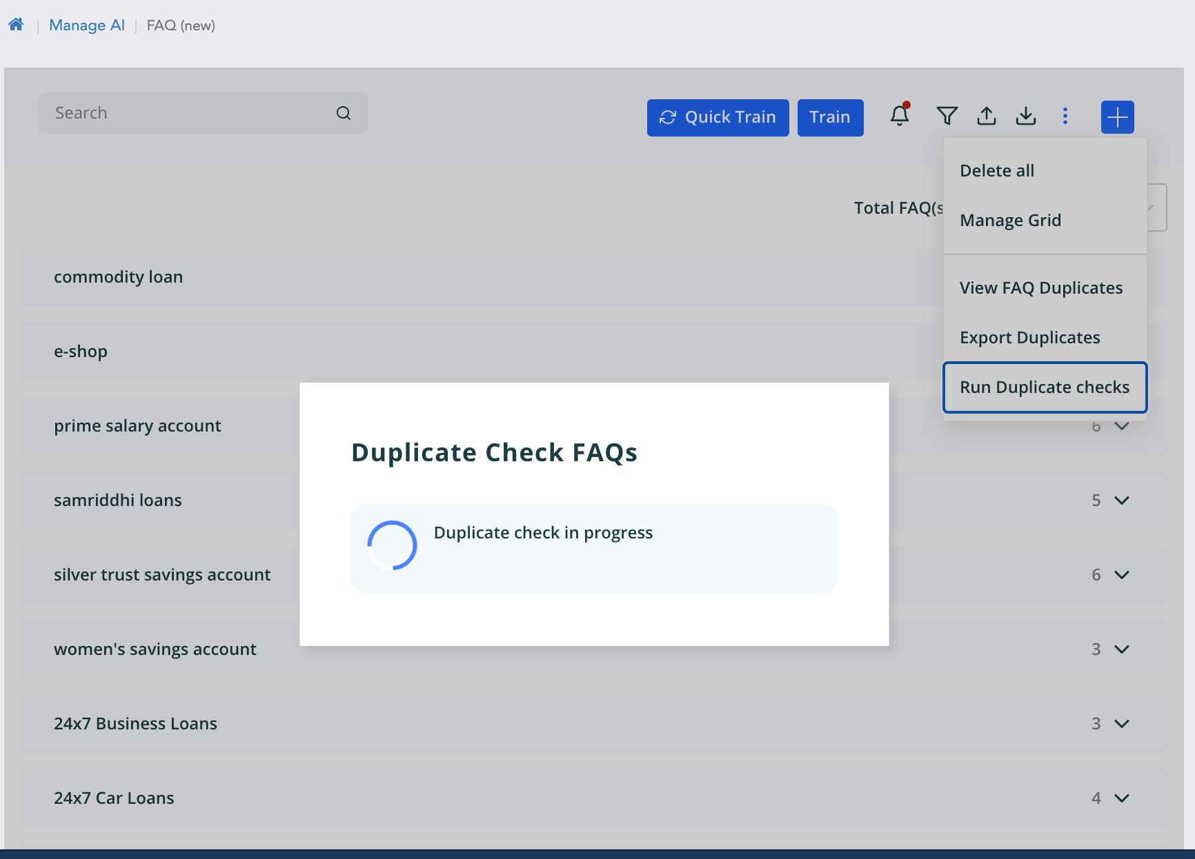 Run duplicate checks