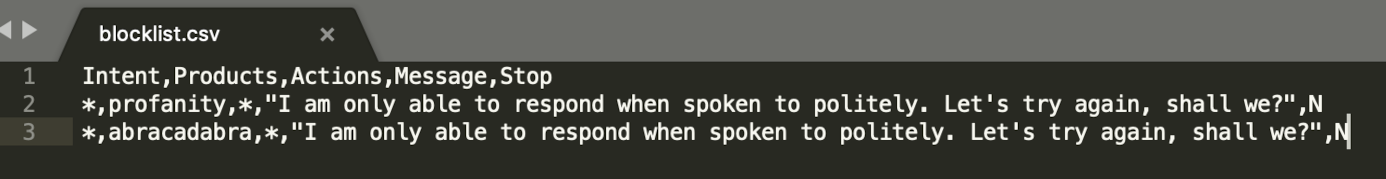 blocklist.csv file using text editor image