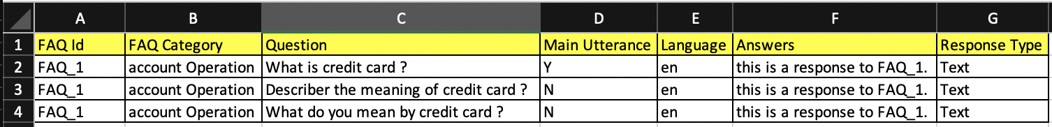 faq.csv file format screen