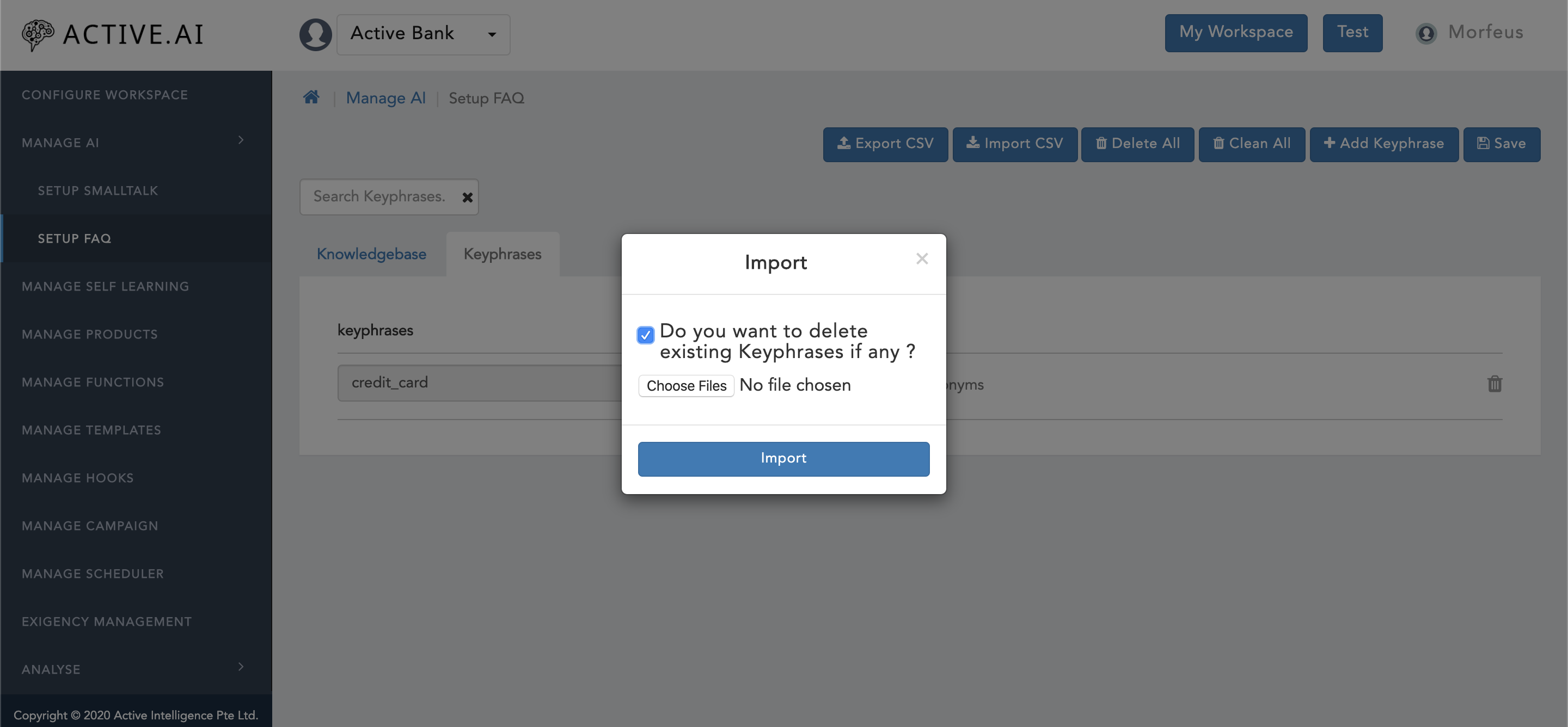 keyprhase.csv file import success screen image