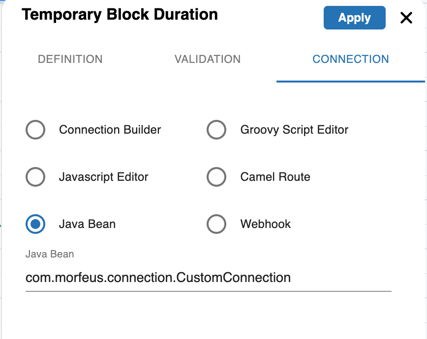 java bean connection Image