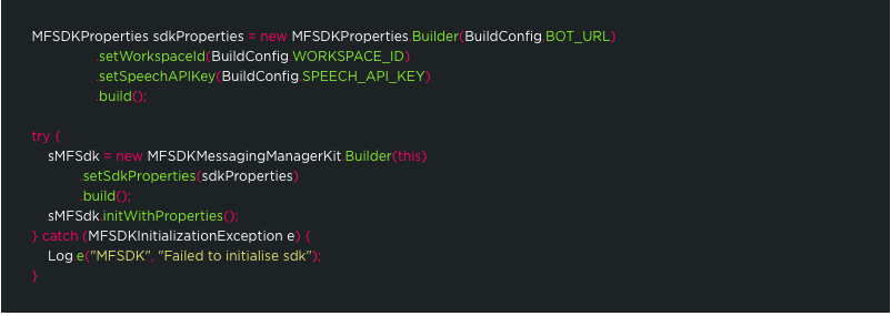 Initialize the SDK