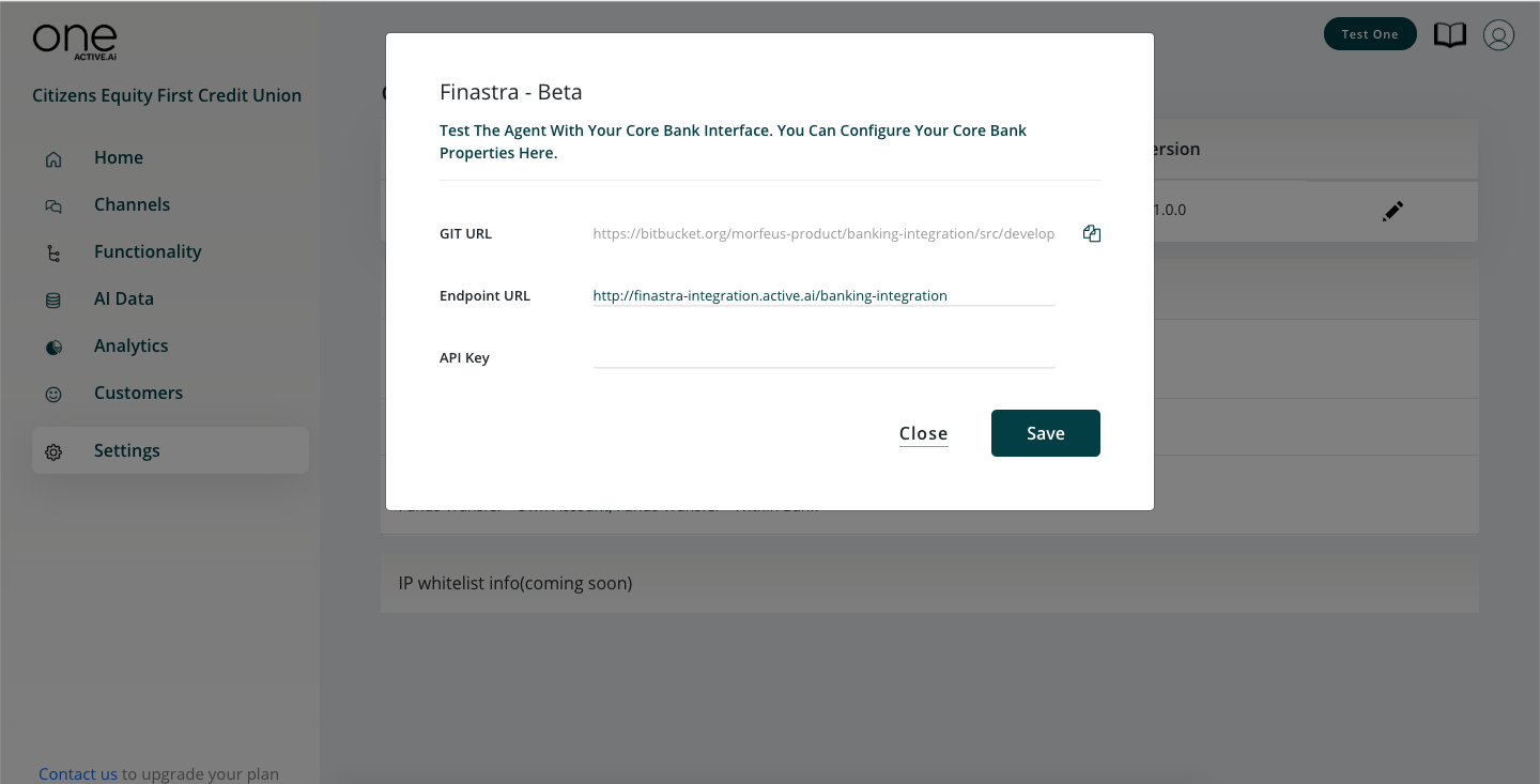 Configure Finastra Bank Properties