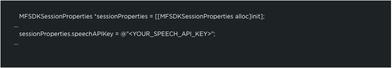 Speech API Key